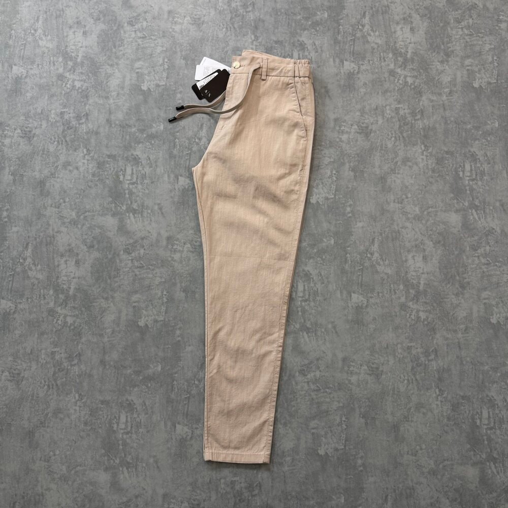 Armani Exchange Ham Keten Pantolon/Ekru image
