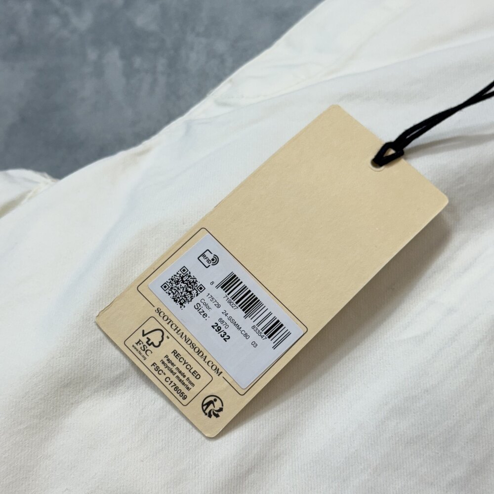 Scotch & Soda Orj Gabardin Pantolon/Beyaz