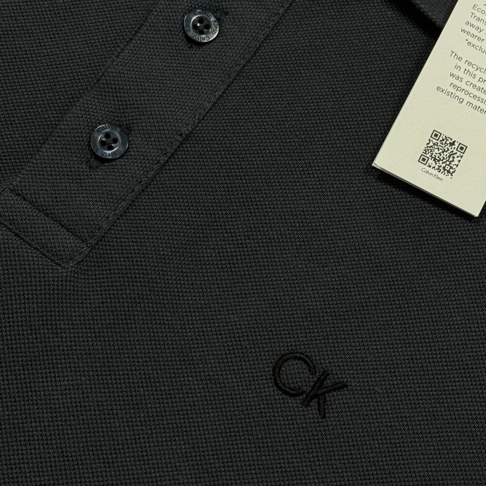 Ck Nakış Logo Polo Yaka T-Shirt/Antrasit