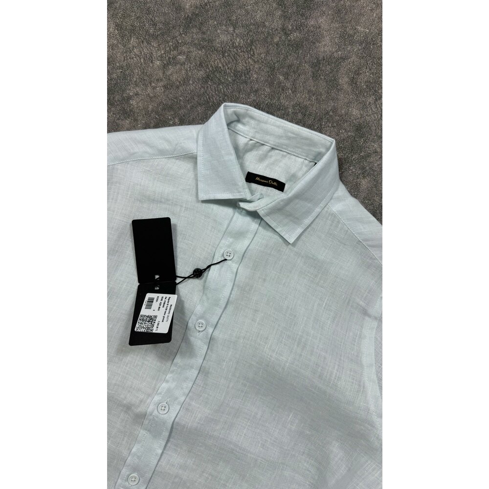 Massimo Dutti %100 Keten Gömlek/Açık Mavi