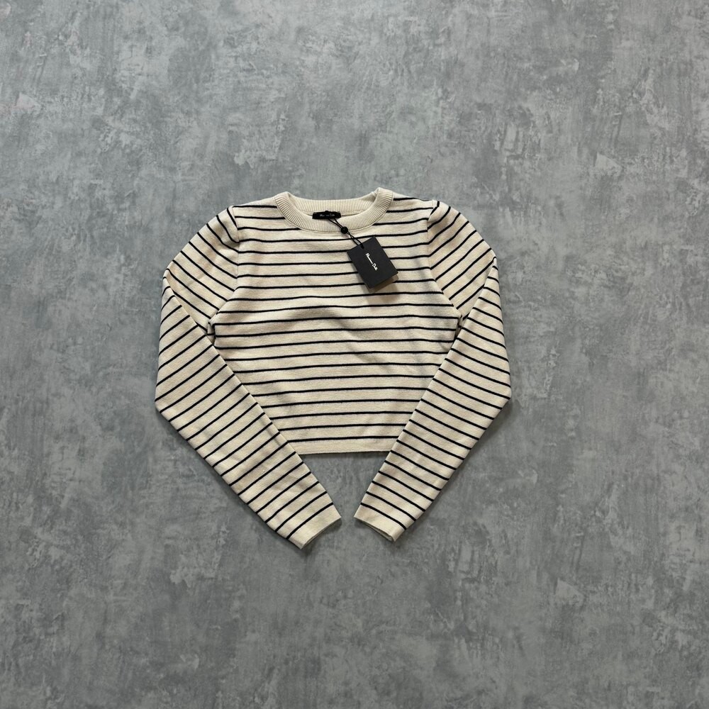 Massimo Dutti Kadın Body Sweatshirt/Krem image
