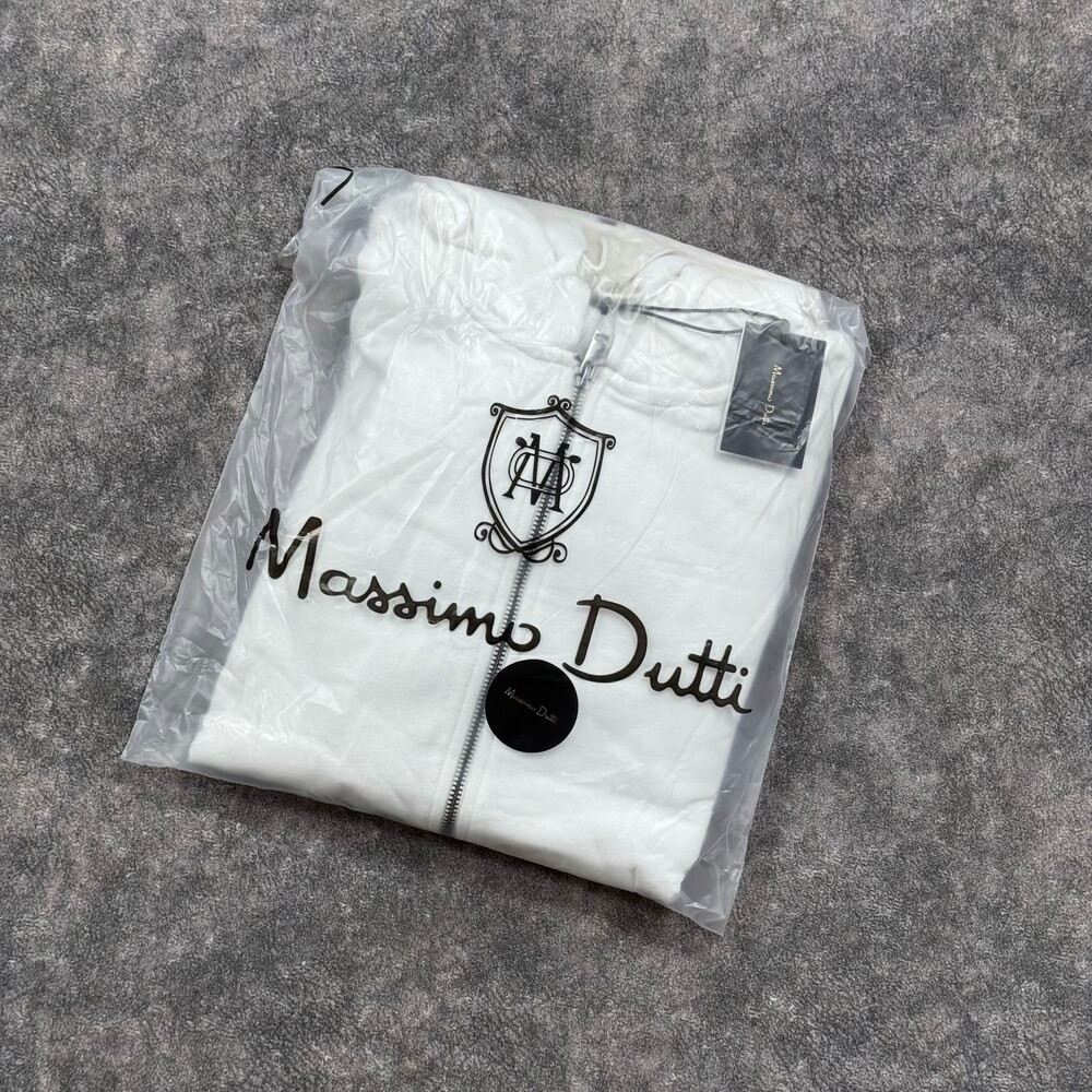 Massimo Dutti Full Zip Hoodie | Beyaz