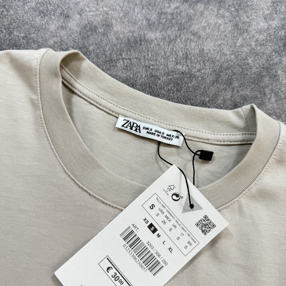 Zara Basic Oversize T-Shirt/Ekru