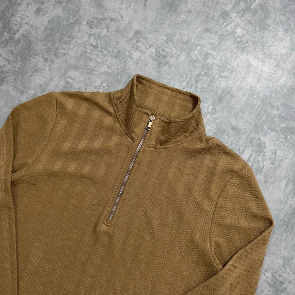 Zara Half Zip New Season Sweatshirt/Kahve