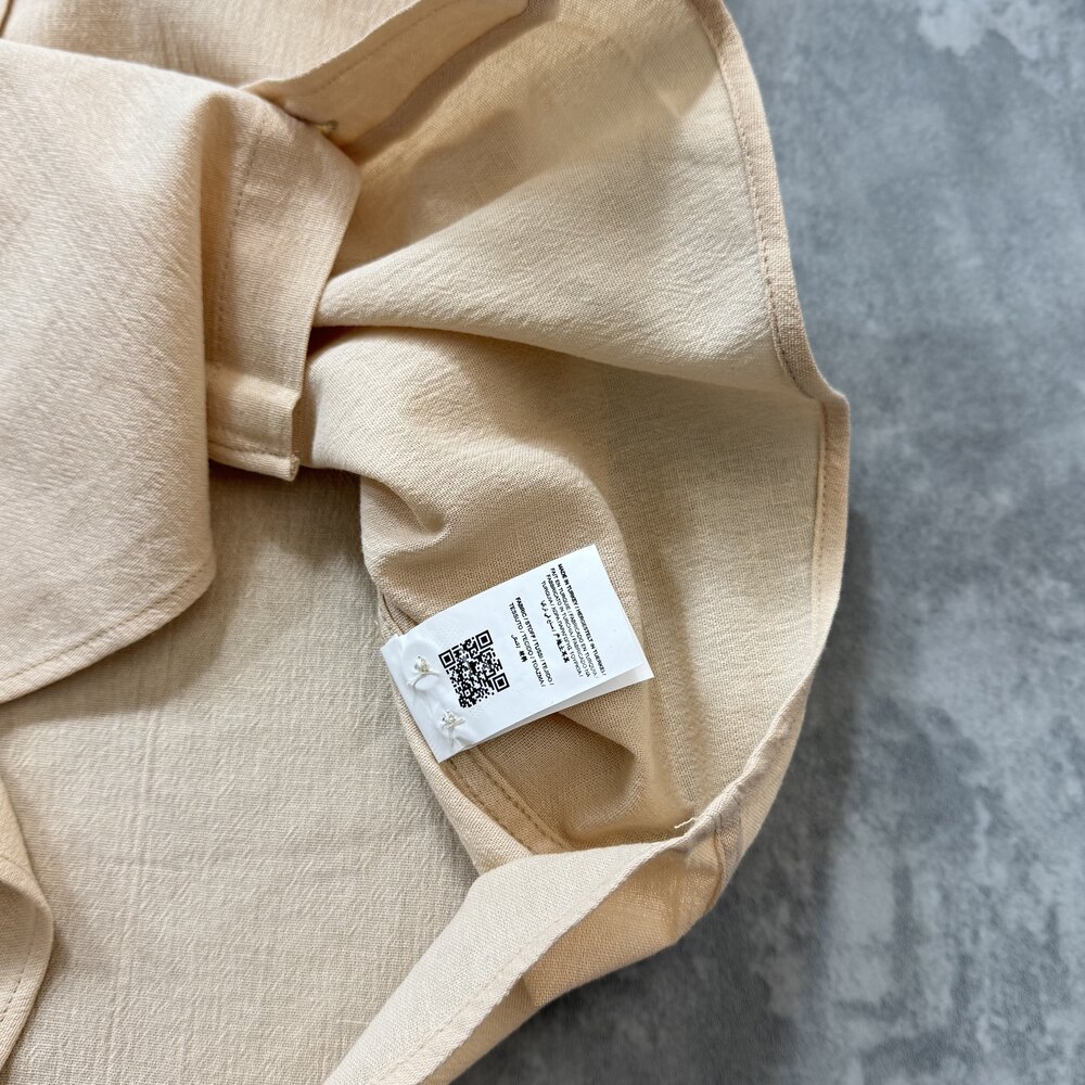 B.premium Keten Gömlek/Bej