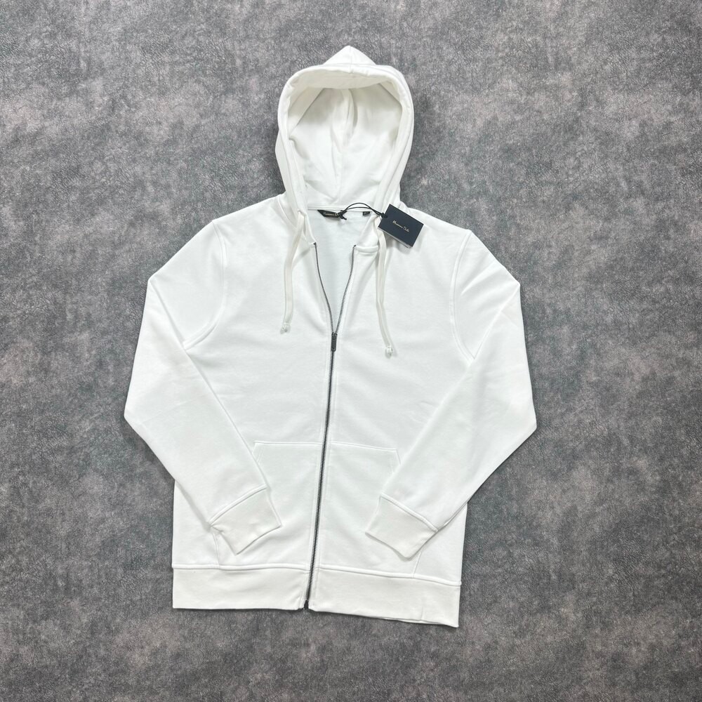 Massimo Dutti Full Zip Hoodie | Beyaz image