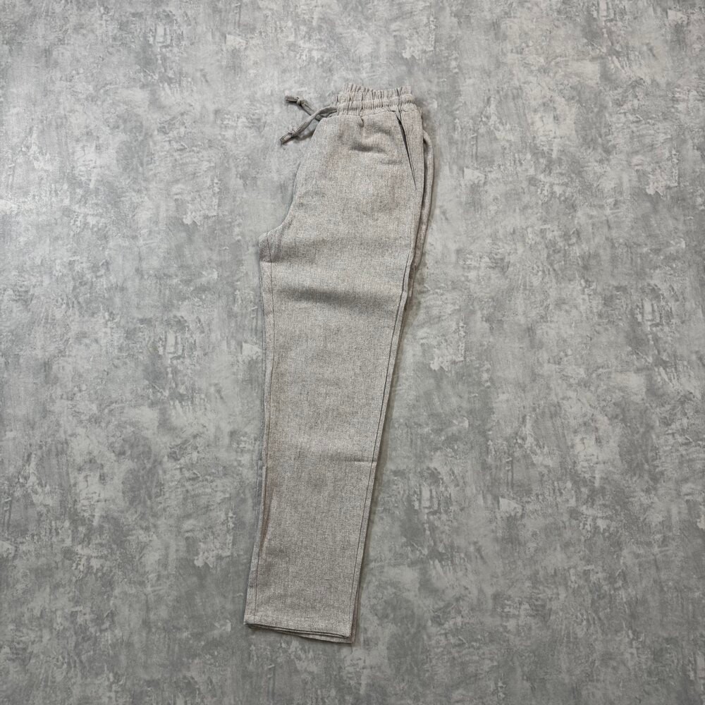 Zara Ham Keten Pantolon/Gri