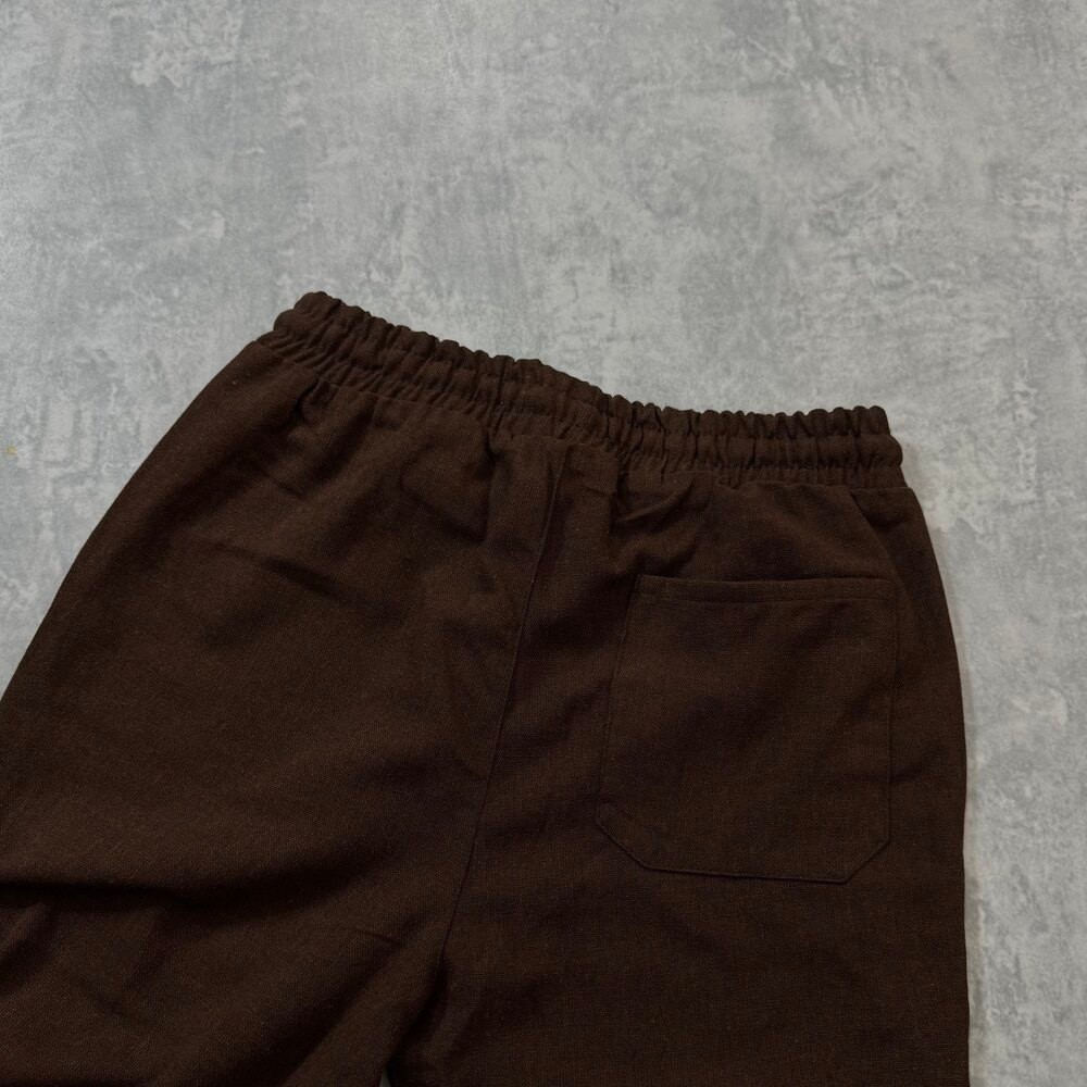 Zara Ham Keten Pantolon/Kahverengi