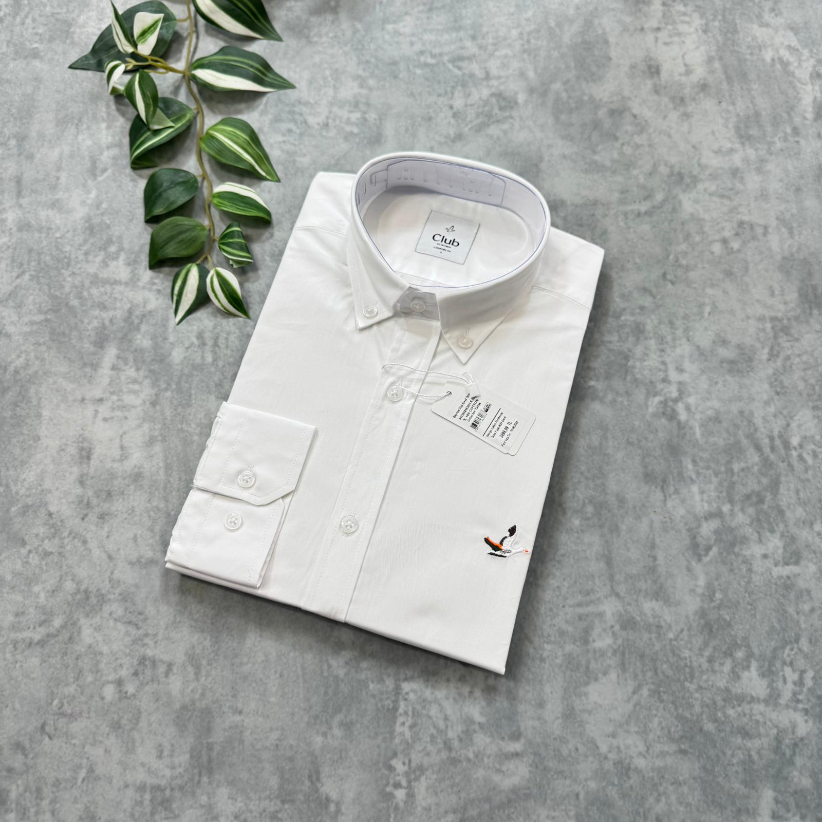 Premium Nakış Logo Oxford Gömlek - beyaz main variant image