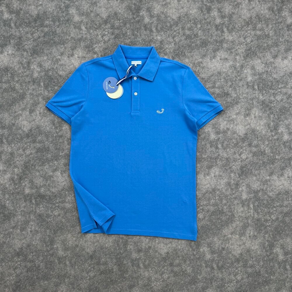 Jacop Cohen Nakış Logo Polo Yaka T-shirt/Mavi image