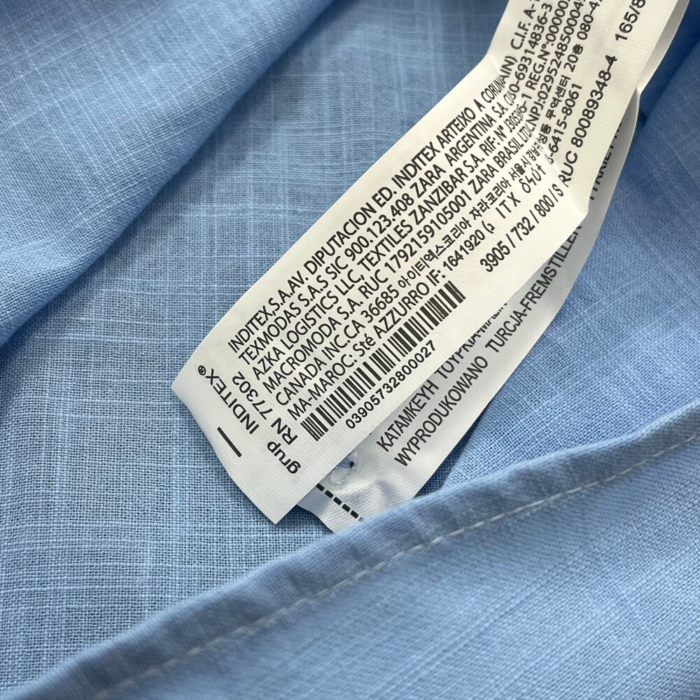 Zara Keten Gömlek/Mavi