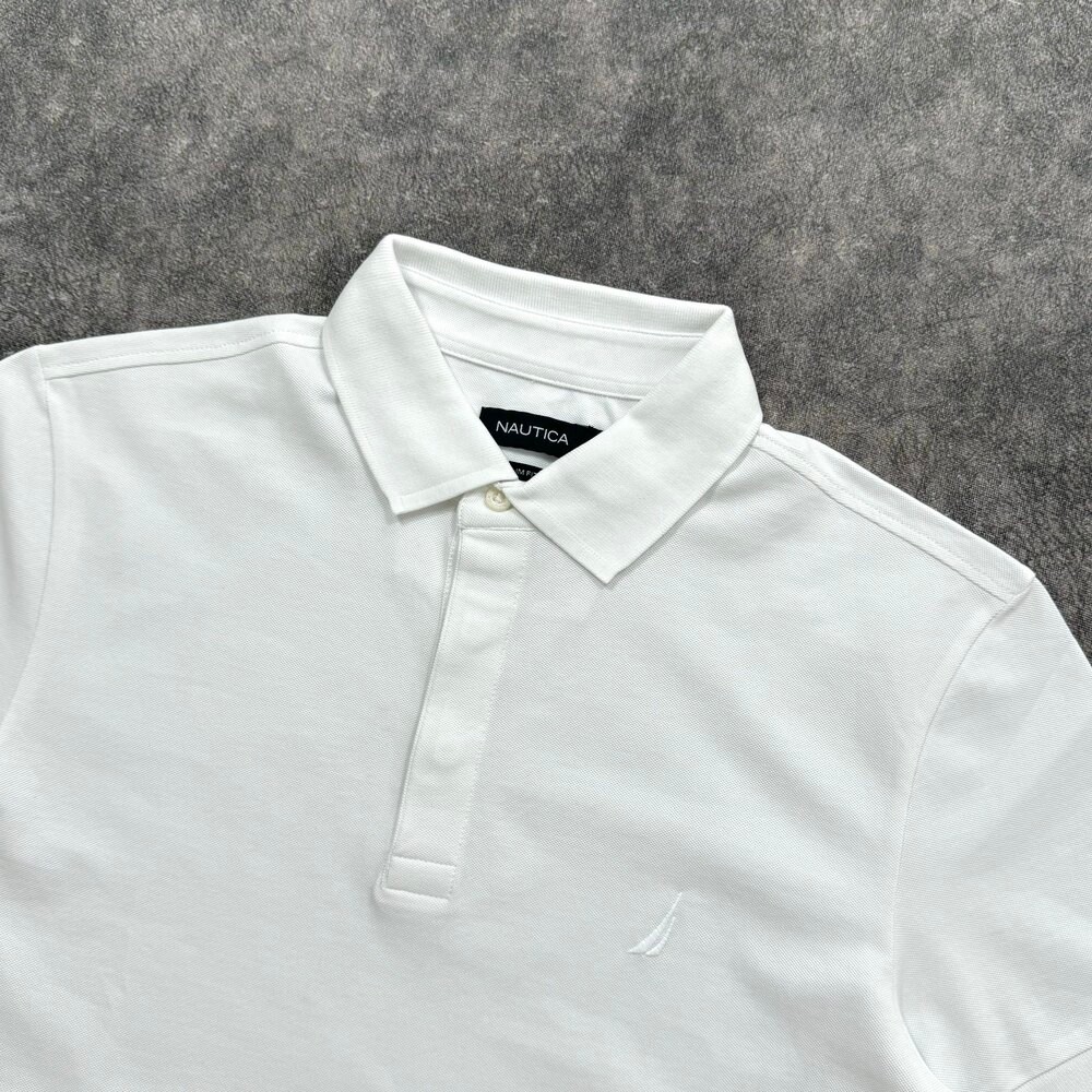 Orijinal Nautica Premium Polo Yaka/Beyaz