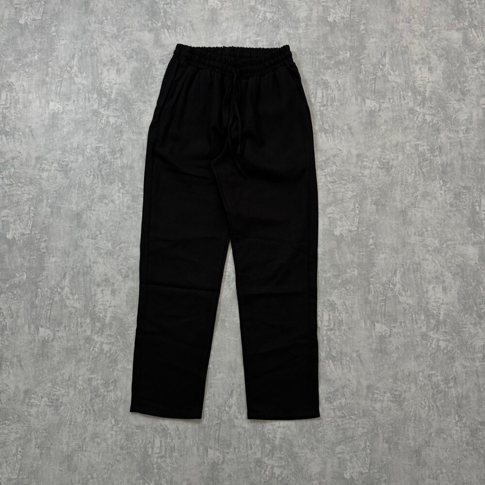 Zara Ham Keten Pantolon/Siyah image