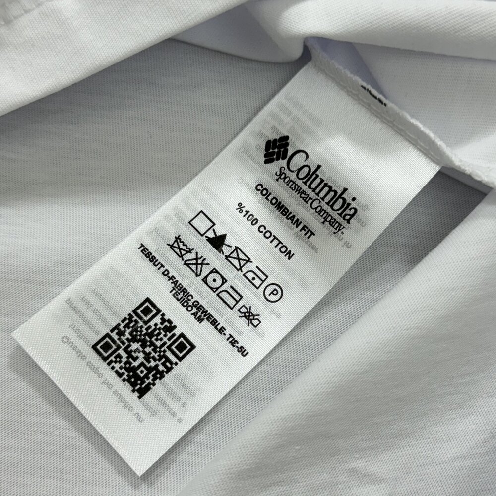Columbia Big Print Basic T-Shirt/Beyaz