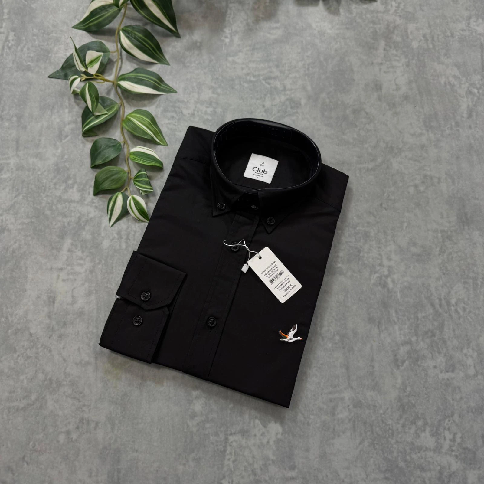 Premium Nakış Logo Oxford Gömlek - Siyah main variant image