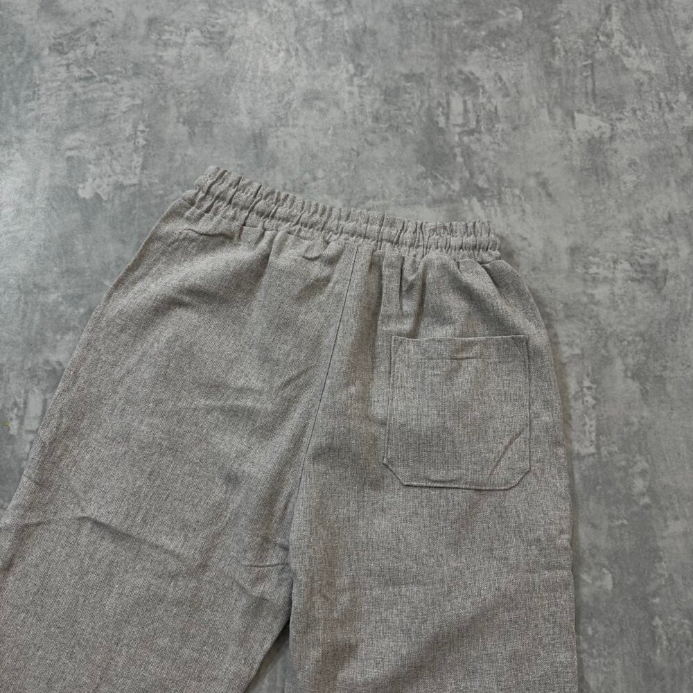 Zara Ham Keten Pantolon/Gri