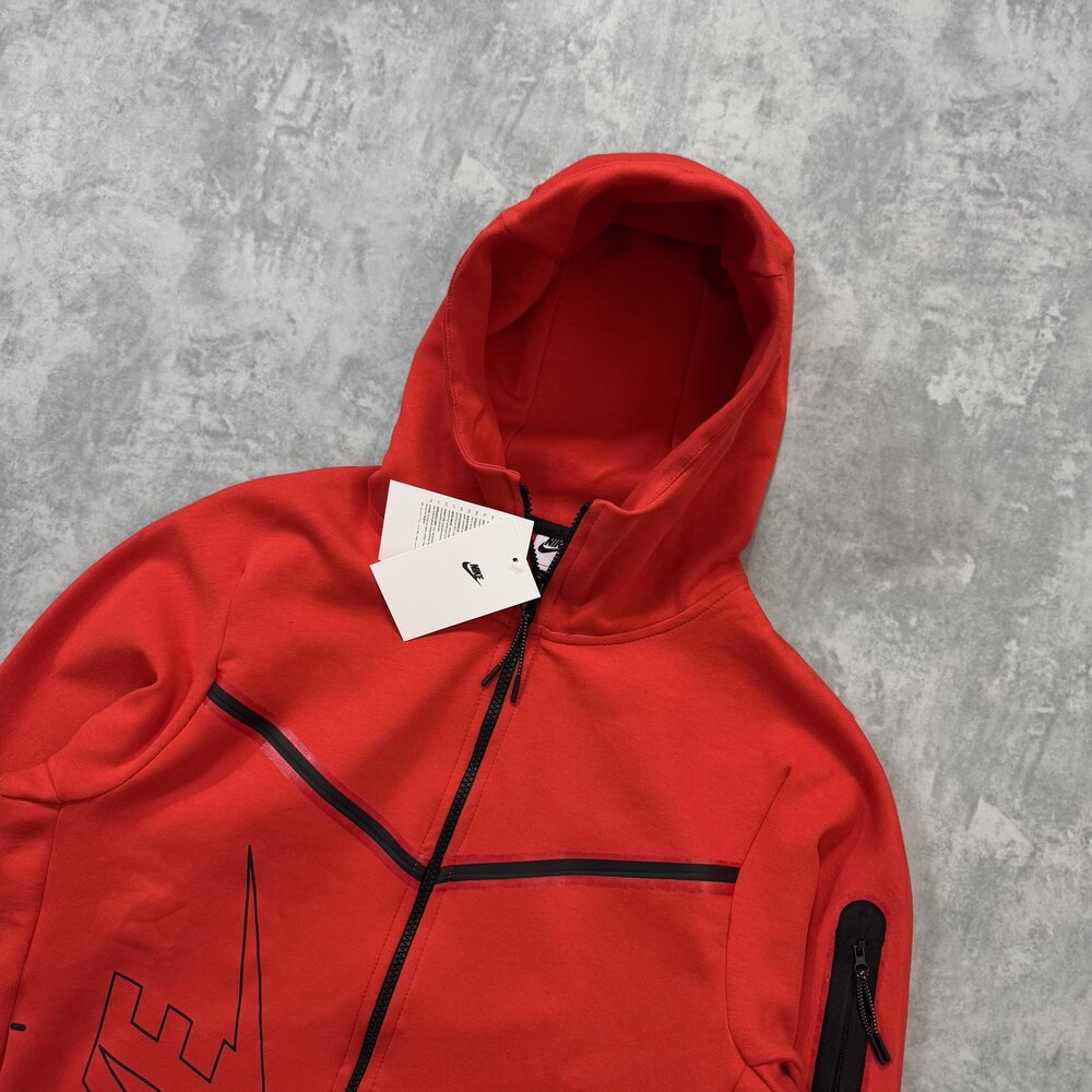 Nike Tech Fleece New Season Full Zip Hoodie/Red2