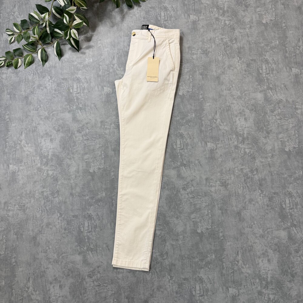 Scotch & Soda Orj Gabardin Pantolon/Beyaz image