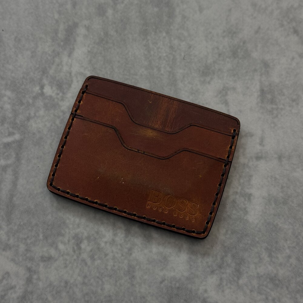 Boss %100 Deri Kartlık Cüzdan/Siyah-Taba-Kiremit