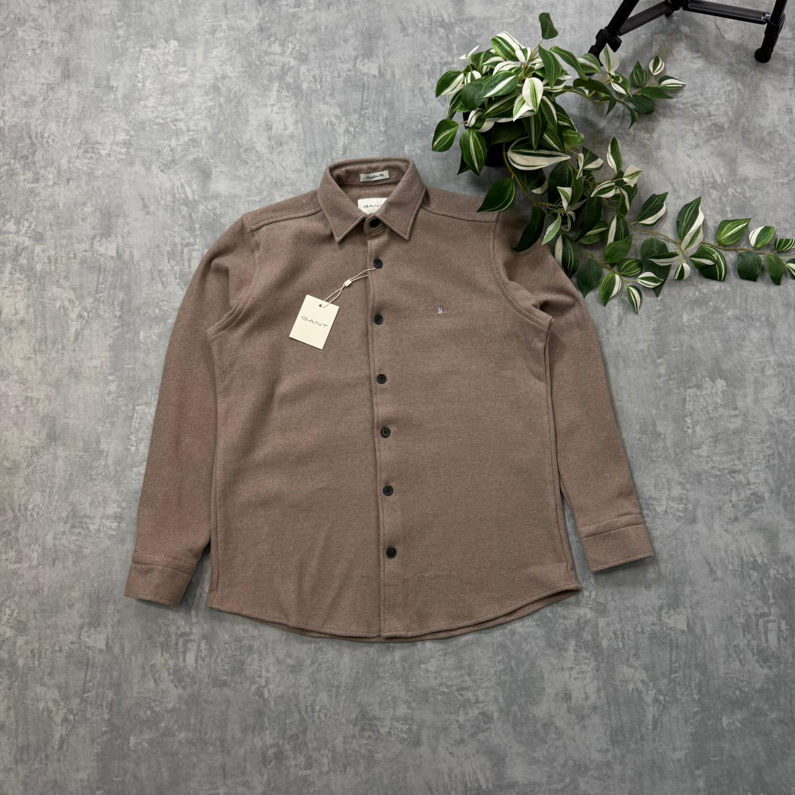 Premium Nakış Logo Selanik Gömlek - Bej image