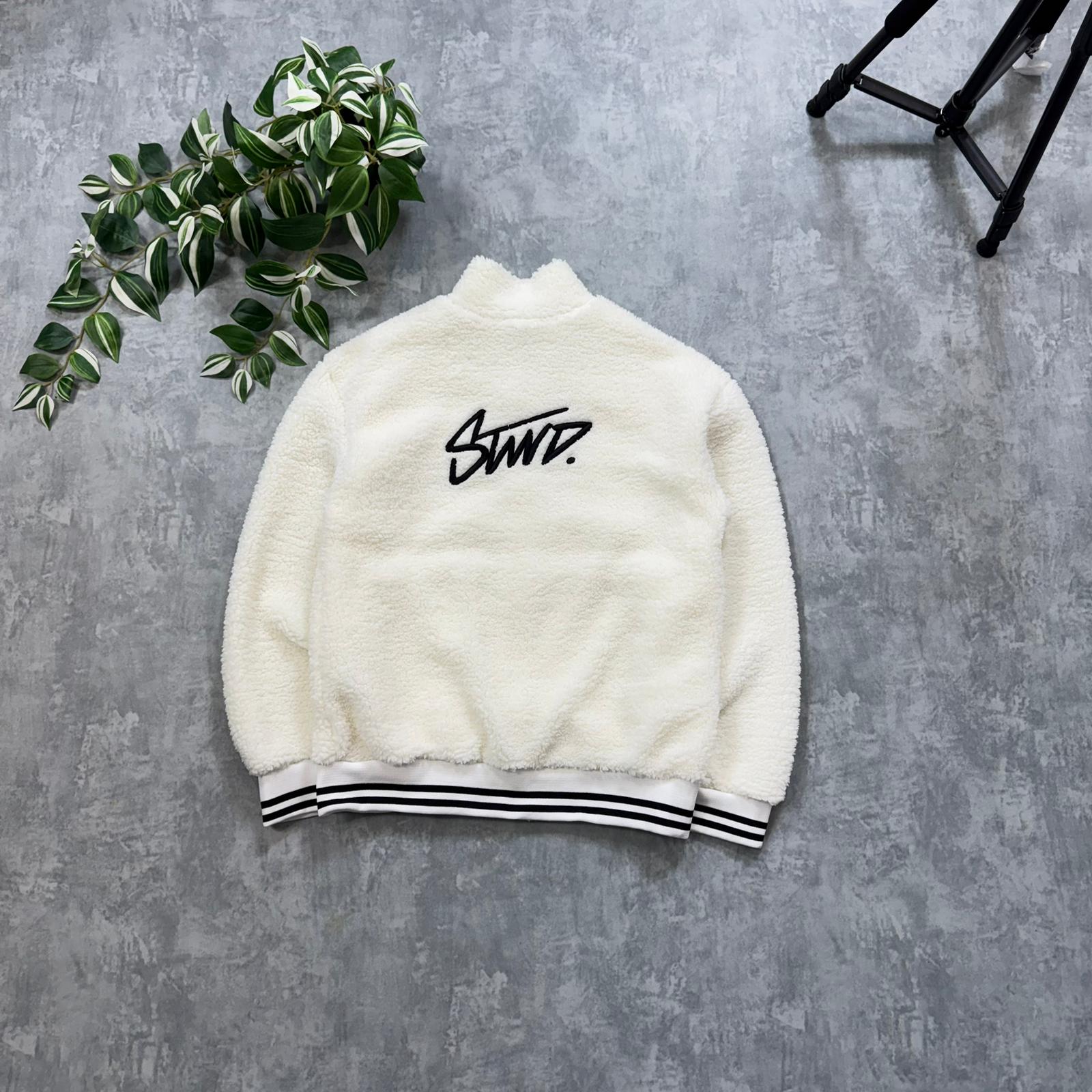 Stwd Nakış İşleme Full Zip Ceket  - beyaz image