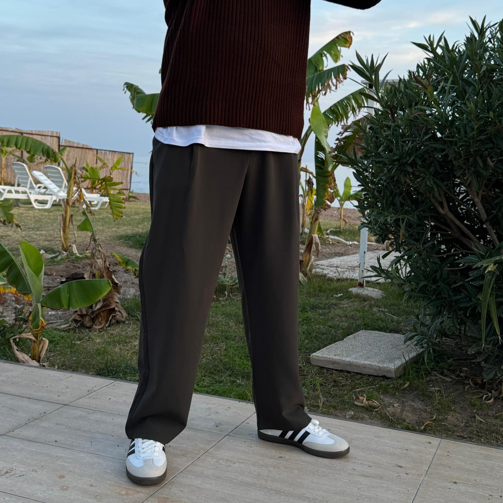 Zara Pileli Baggy Yeni Sezon Pantolon - Haki main variant image