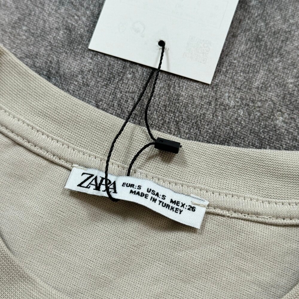 Zara Basic Oversize T-Shirt/Ekru