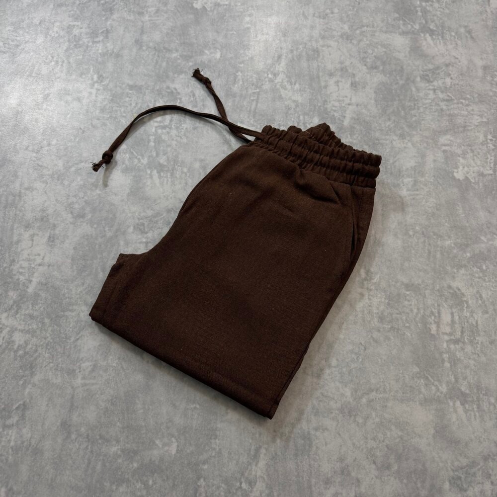 Zara Ham Keten Pantolon/Kahverengi