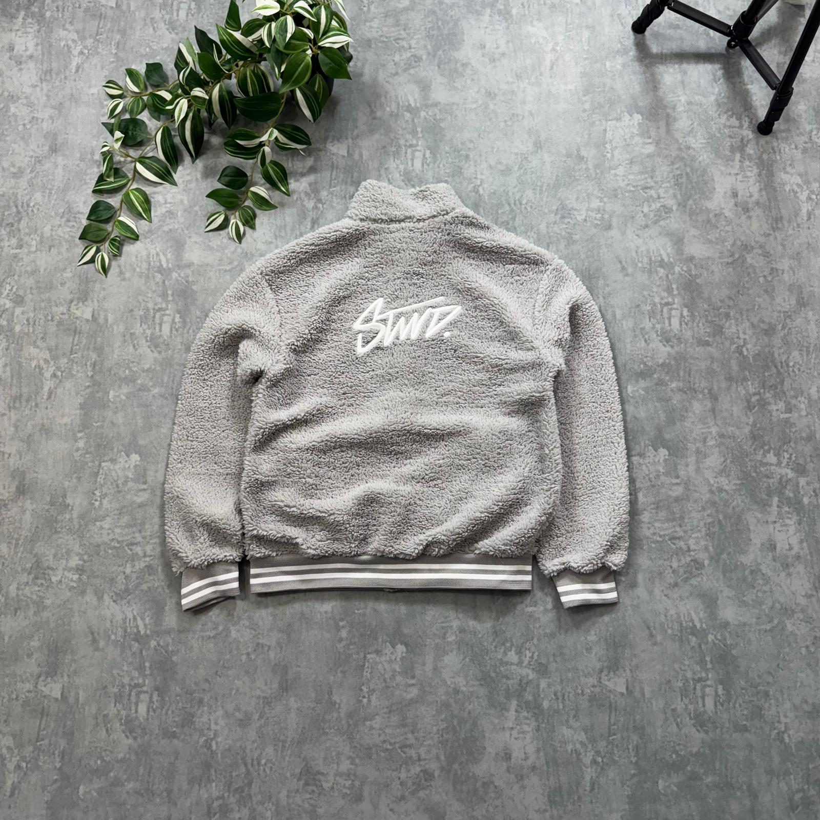 Stwd Nakış İşleme Full Zip Ceket  - Gri image