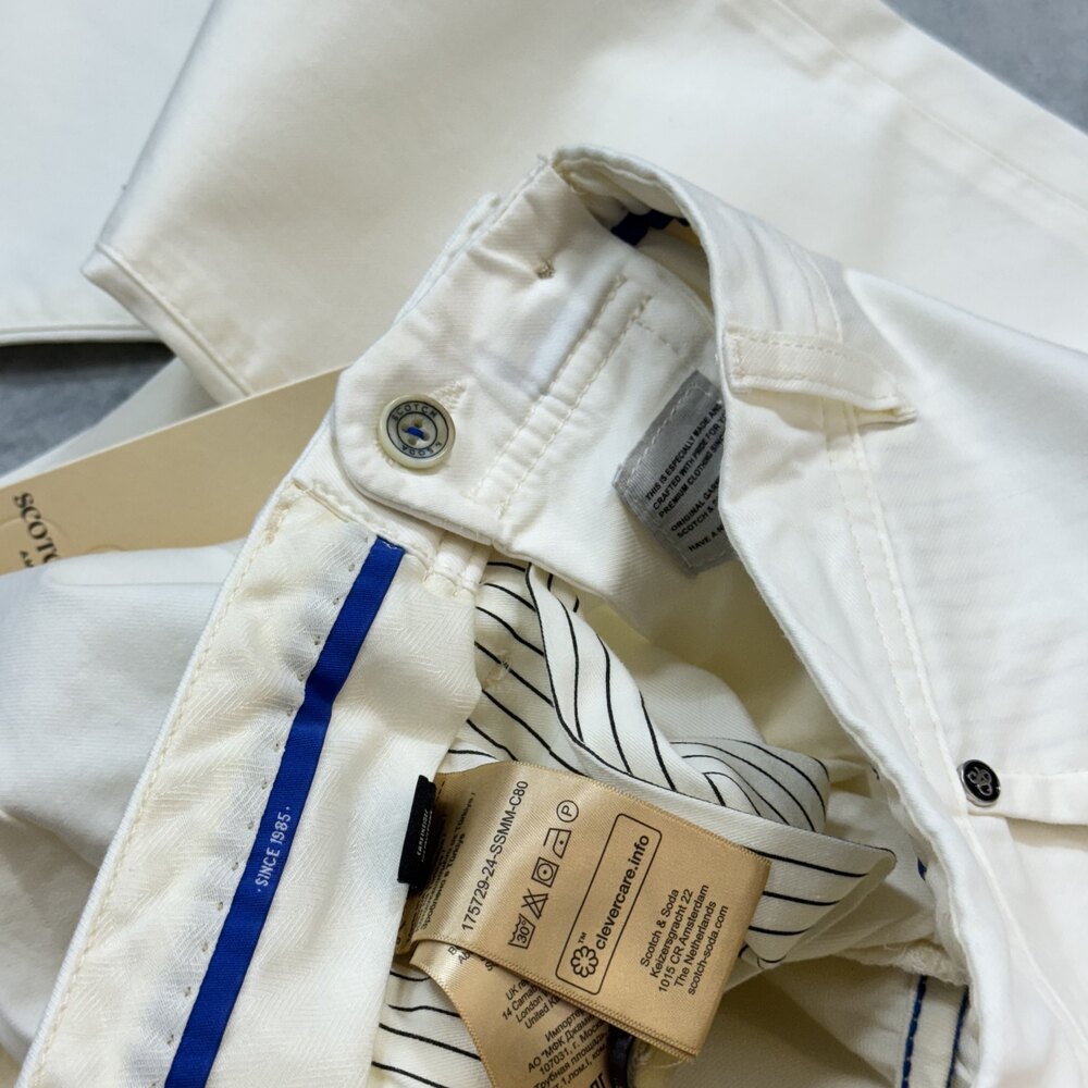 Scotch & Soda Orj Gabardin Pantolon/Beyaz