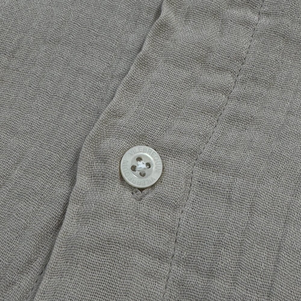 Vilebrequin Müslin Kumaş Kısa Kollu Gömlek/Bej