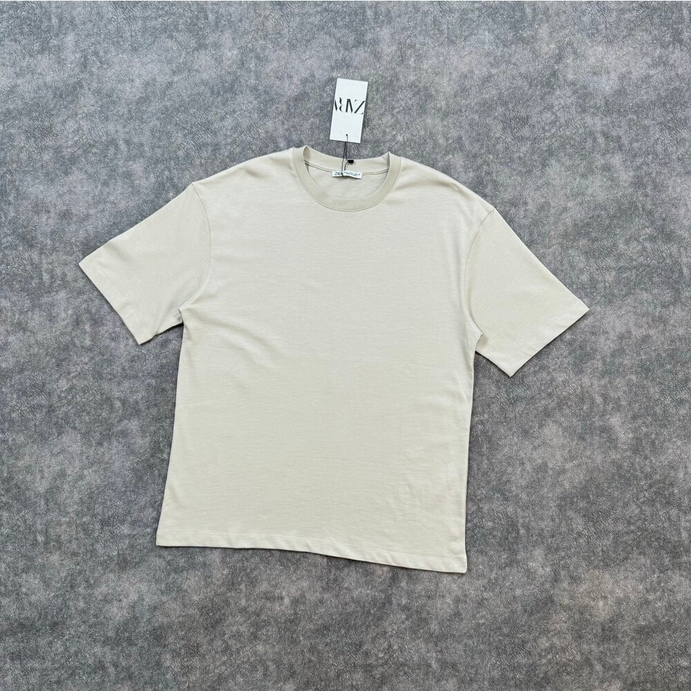 Zara Basic Oversize T-Shirt/Ekru image