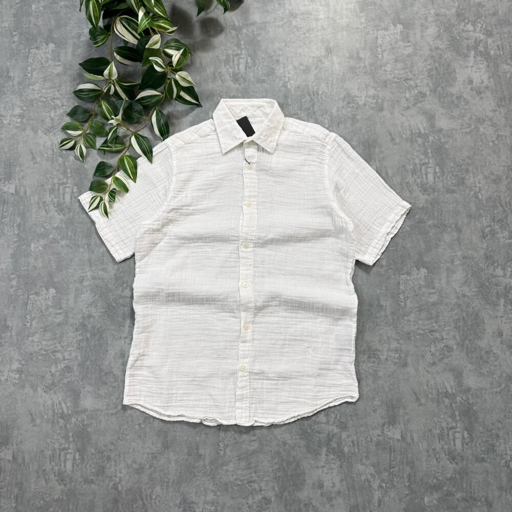 Vilebrequin Müslin Kumaş Kısa Kollu Gömlek/Beyaz image