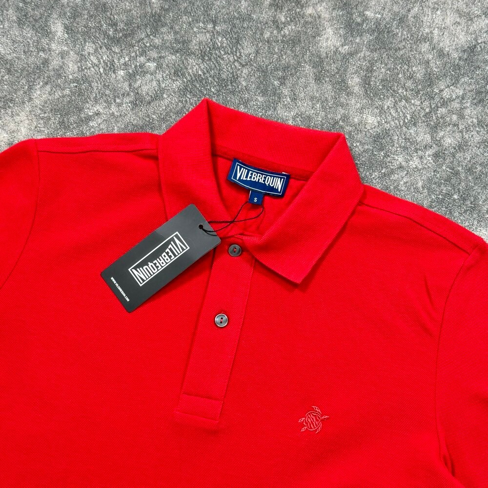 Vilebrequin Nakış Logo Polo Yaka/Kırmızı