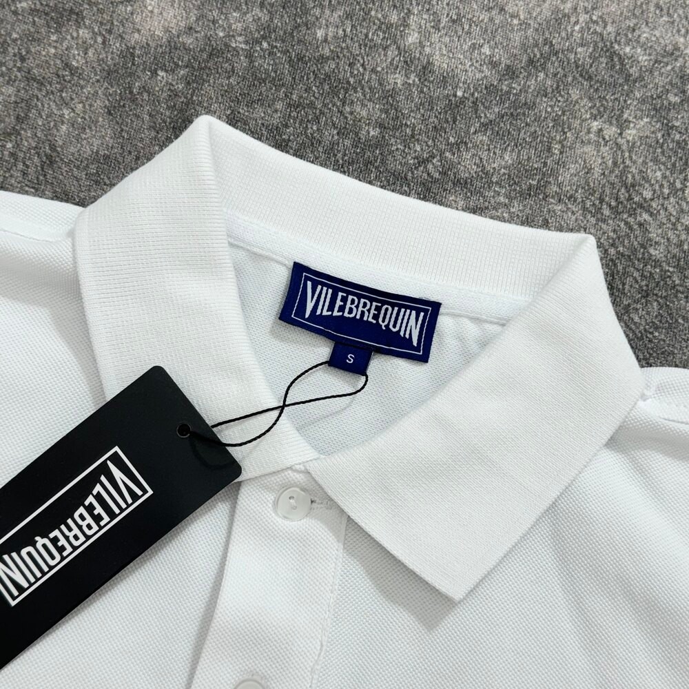 Vilebrequin Nakış Logo Polo Yaka/Beyaz