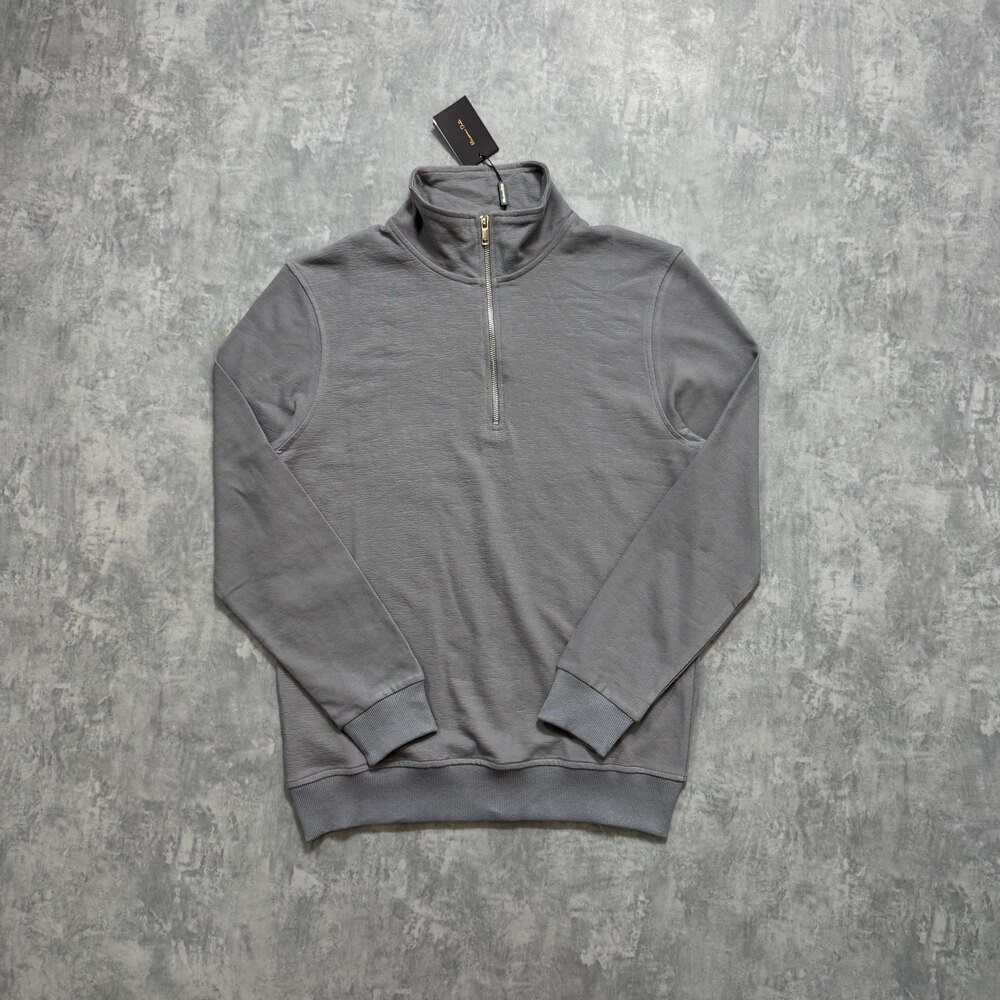 Massimo D.  Half Zip Sweatshirt /Açık Gri image