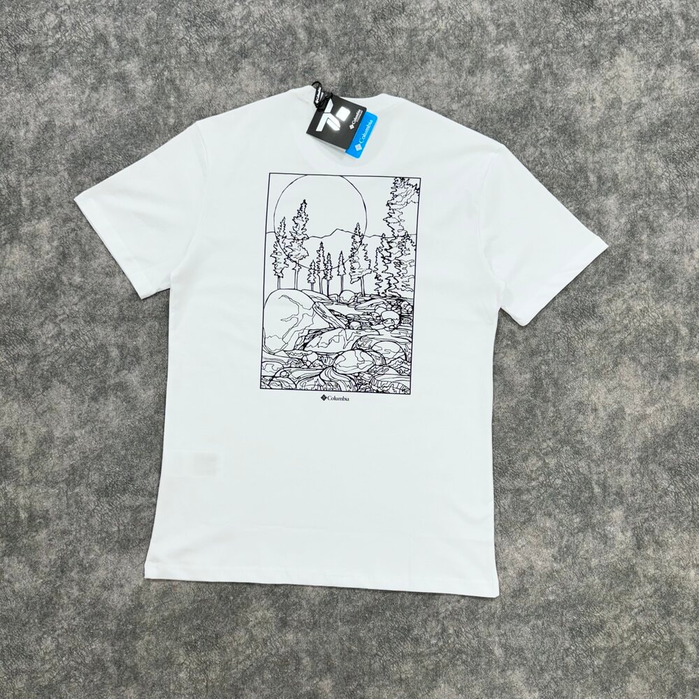 Columbia Big Print Basic T-Shirt/Beyaz image