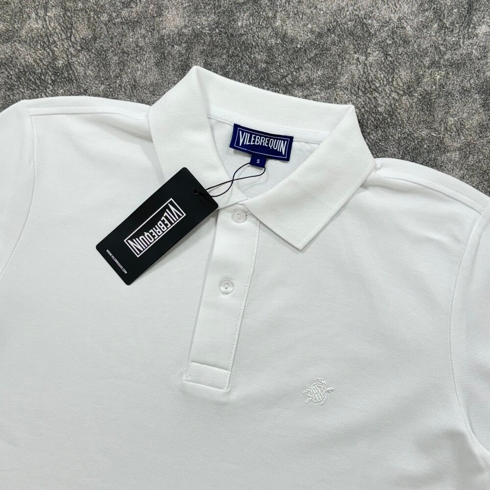 Vilebrequin Nakış Logo Polo Yaka/Beyaz