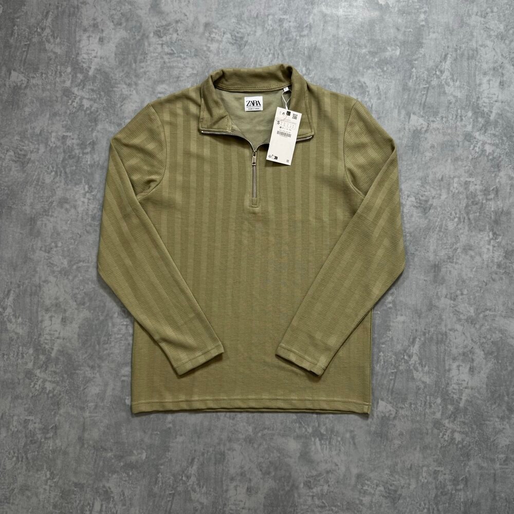Zara Half Zip New Season Sweatshirt/Yeşil image