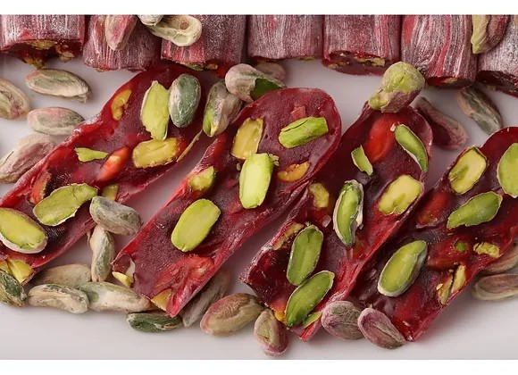 Extra Bol Antep Fıstıklı Narlı Fitil Parmak Lokum - 1 KG