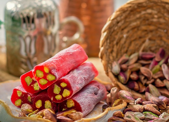 Extra Bol Antep Fıstıklı Narlı Fitil Parmak Lokum