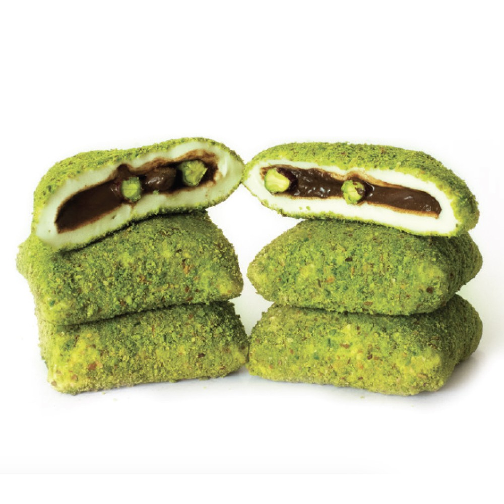 Çikolata ve Tane Antep Fıstık Dolgulu Sütlü Bohça Lokumu - 1 KG