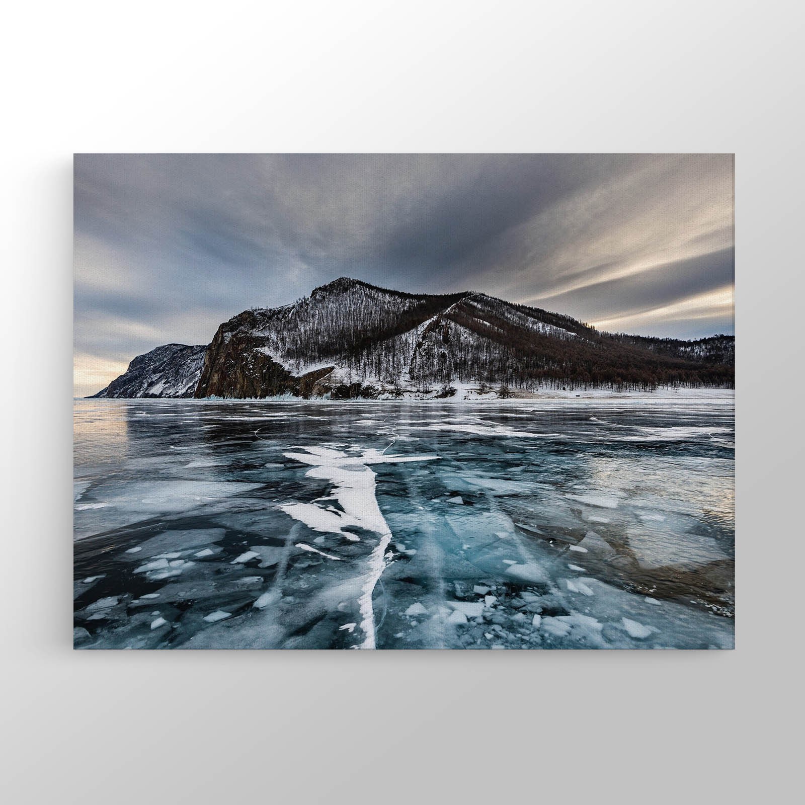 Baykal Buz Gölü Kanvas Tablo