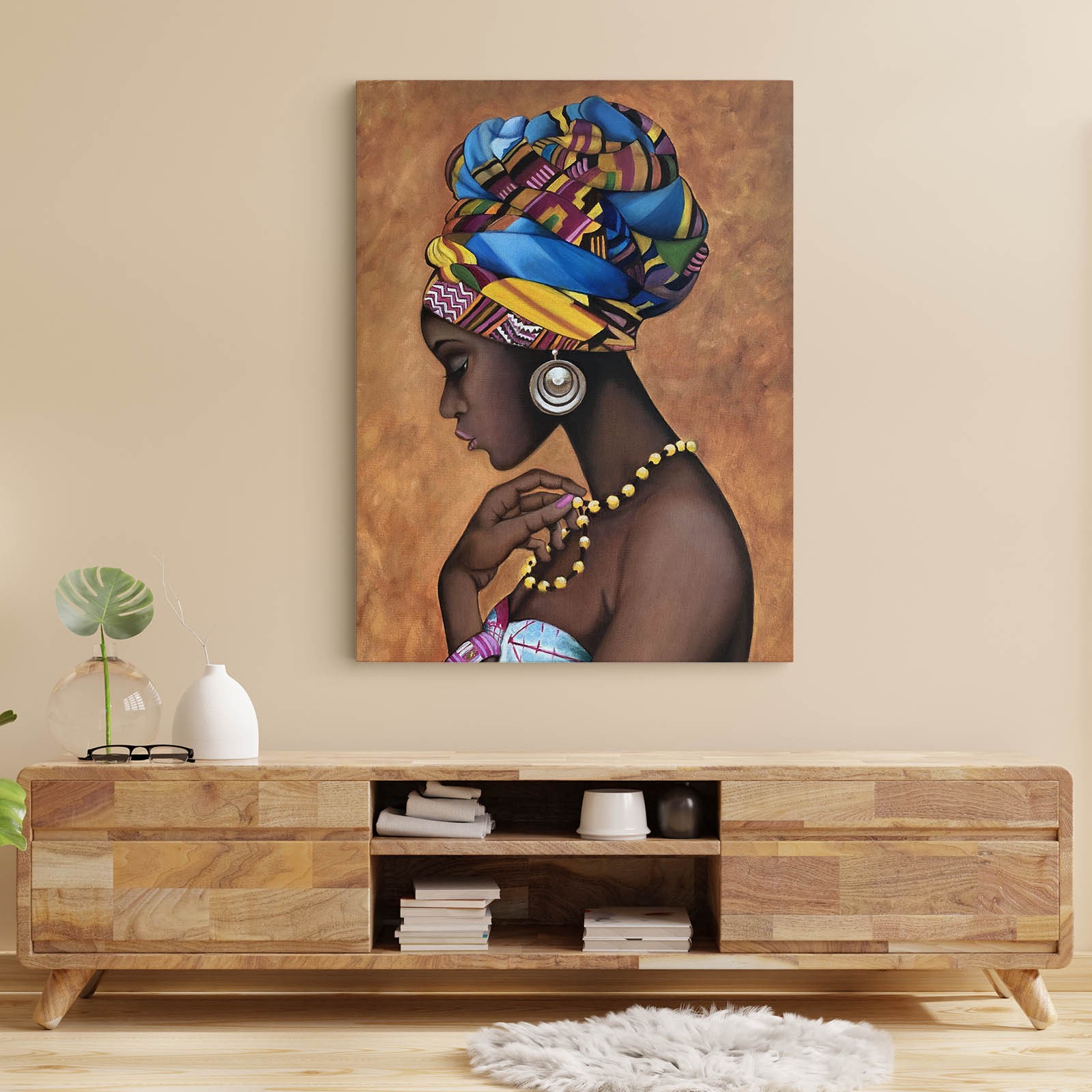 Afrikalı Kadın II Kanvas Tablo