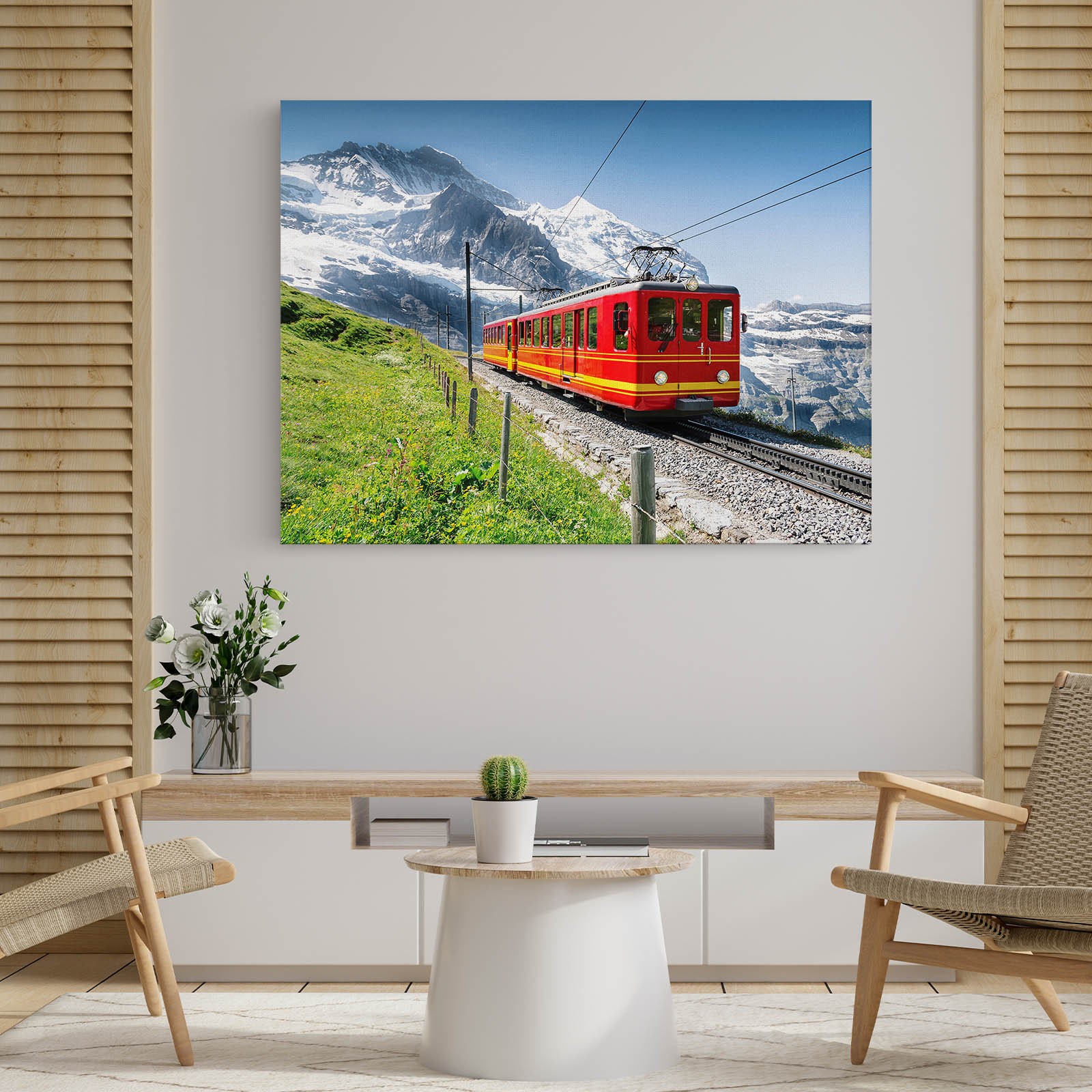 İsviçre Treni Kanvas Tablo