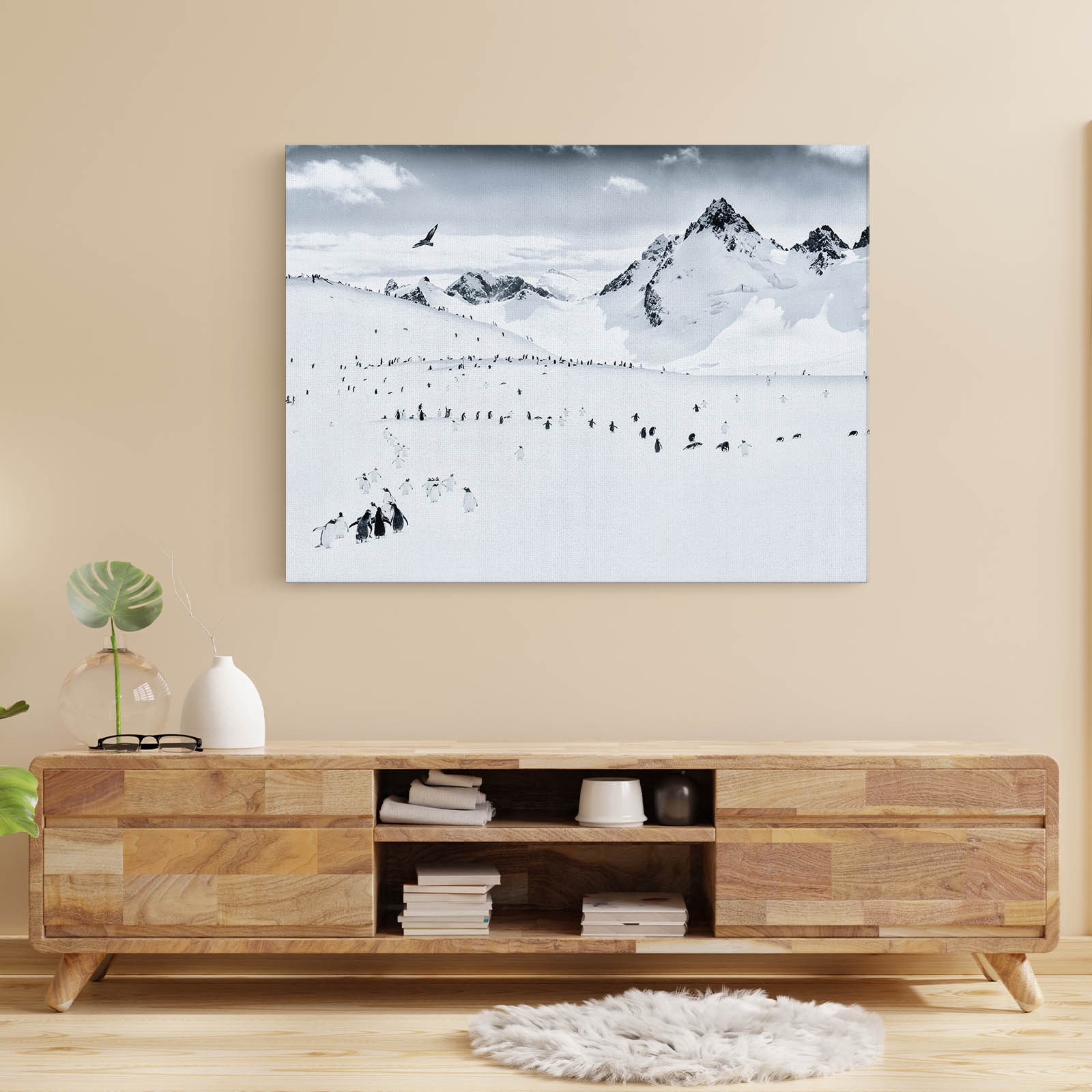 Penguenler Dağı Kanvas Tablo