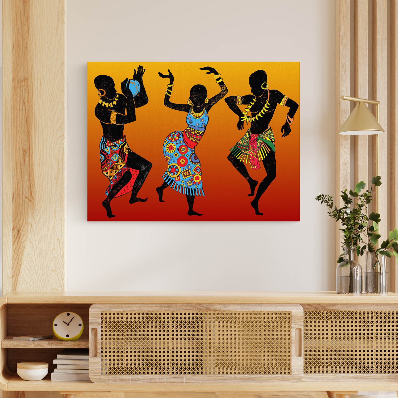 Afrikalı Dansçı Kanvas Tablo