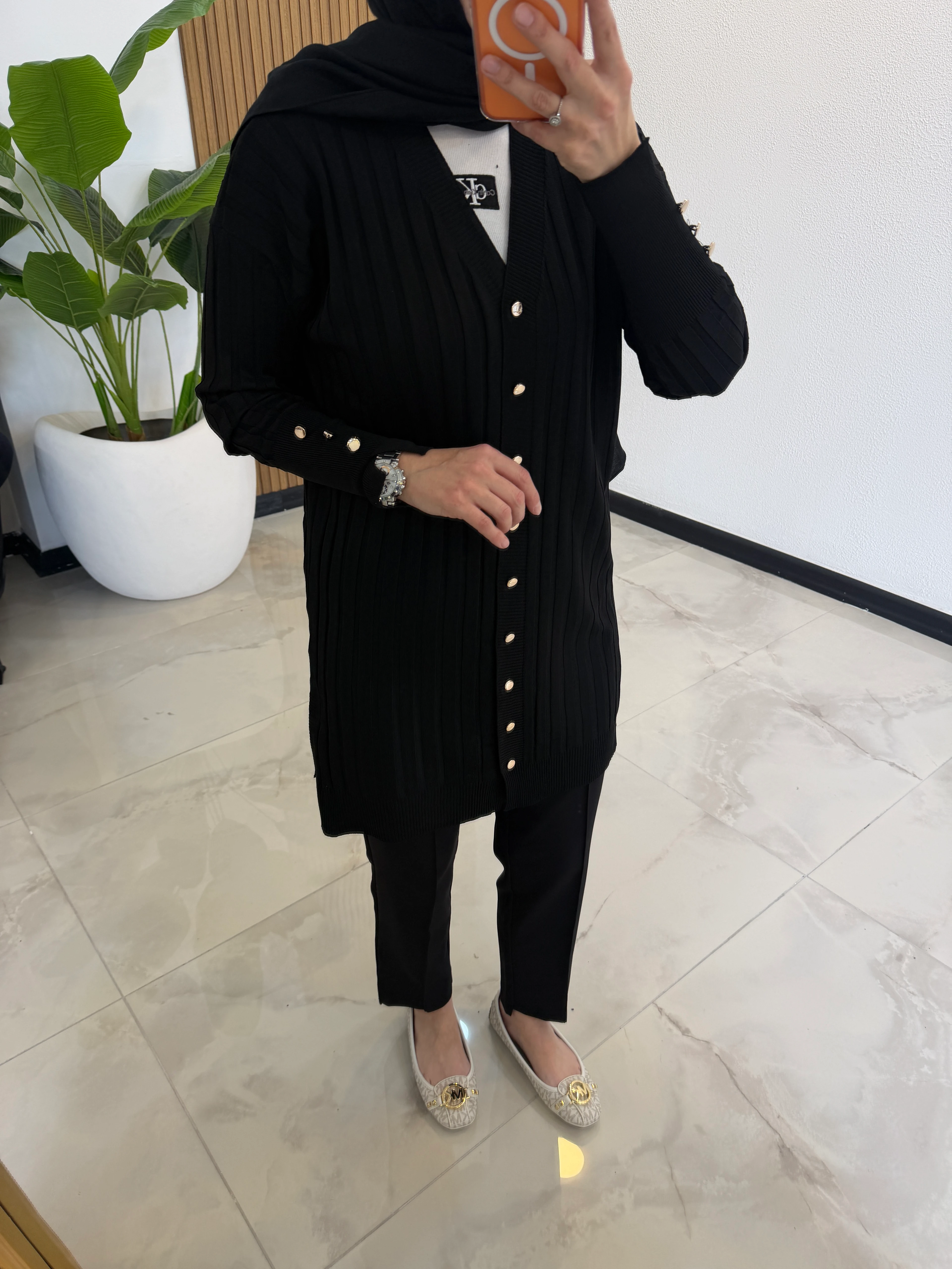 DURU MERSERİZE HIRKA SİYAH