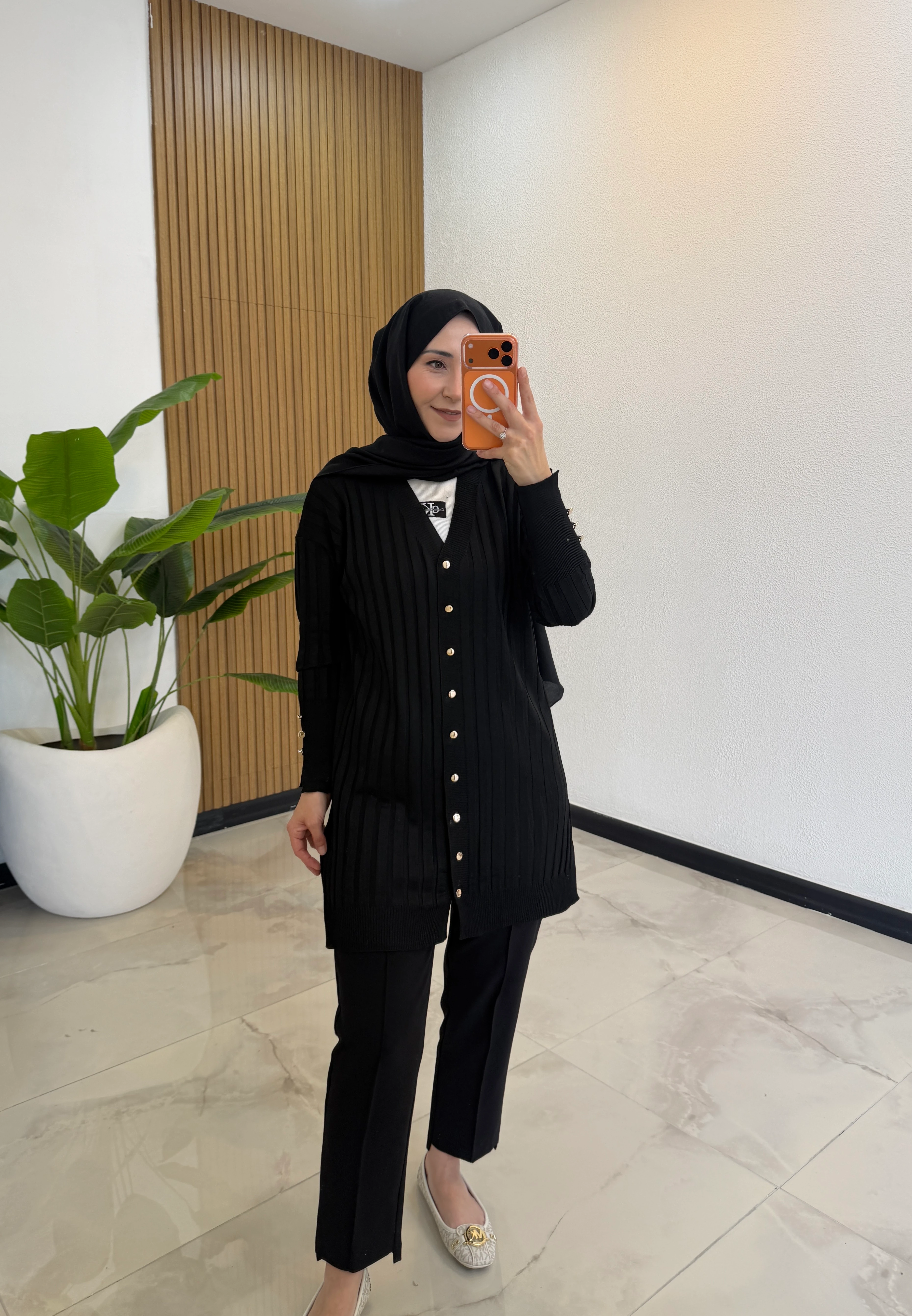 DURU MERSERİZE HIRKA SİYAH