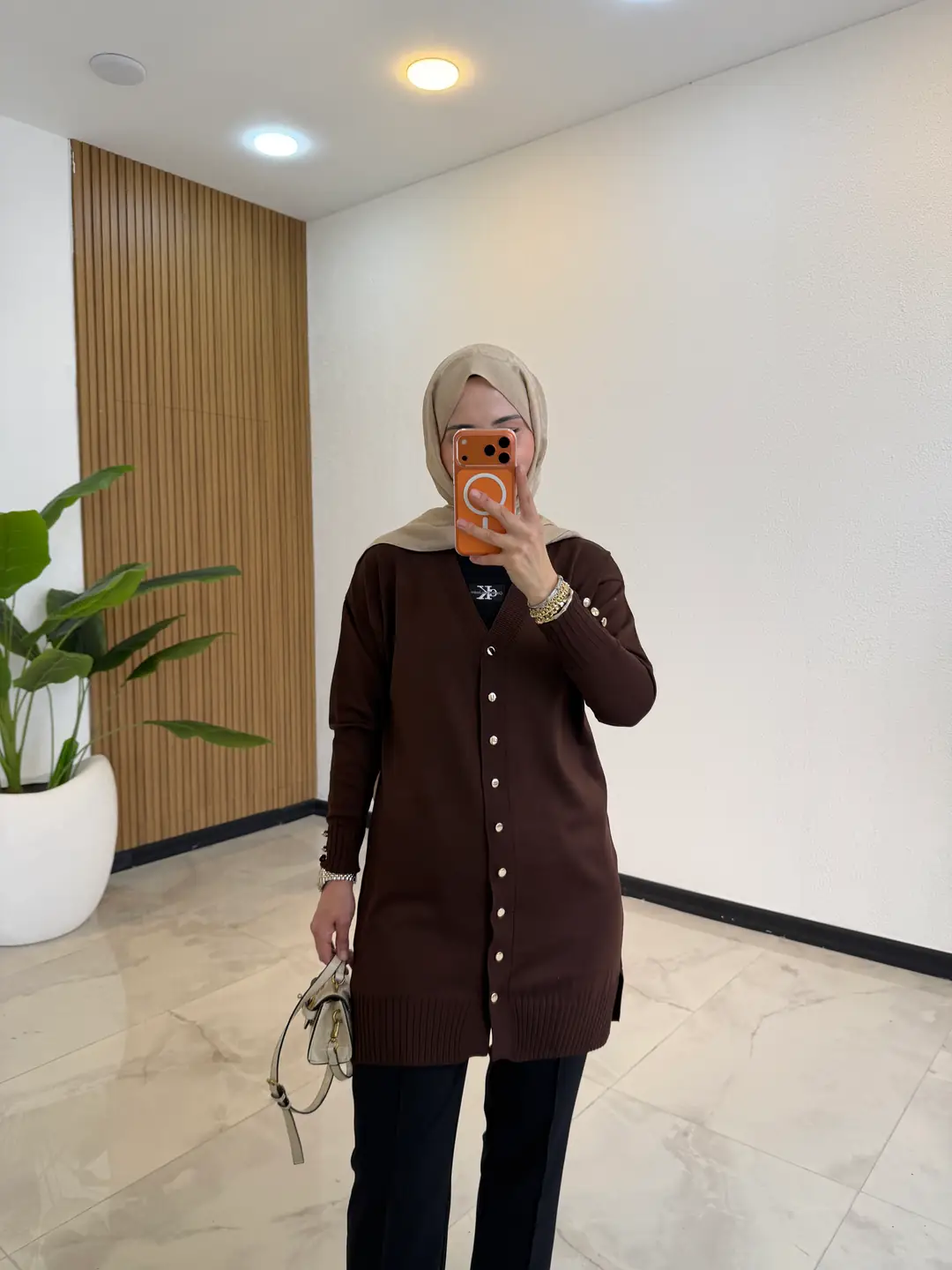 BLOOM MERSERİZE HIRKA KAHVE